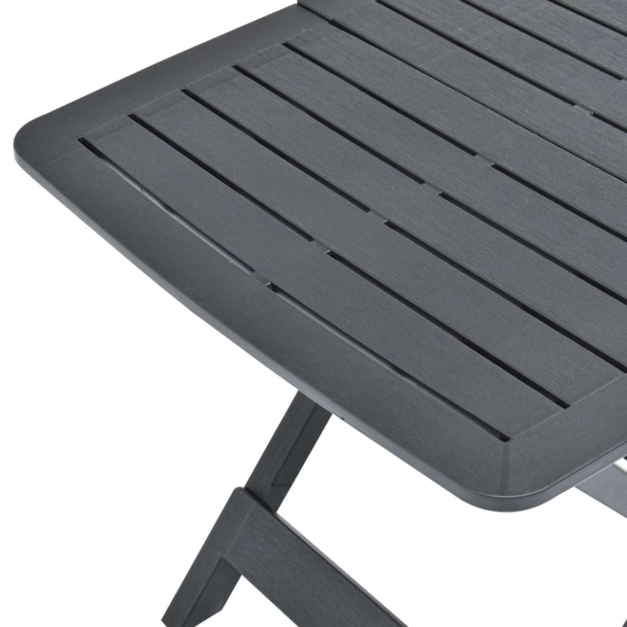 Tuintafel Inklapbaar 79X72X70 Cm Kunststof Antraciet