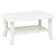 Salontafel 90x60x46 cm kunststof wit