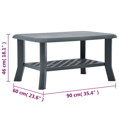Salontafel 90X60X46 Cm Kunststof Groen