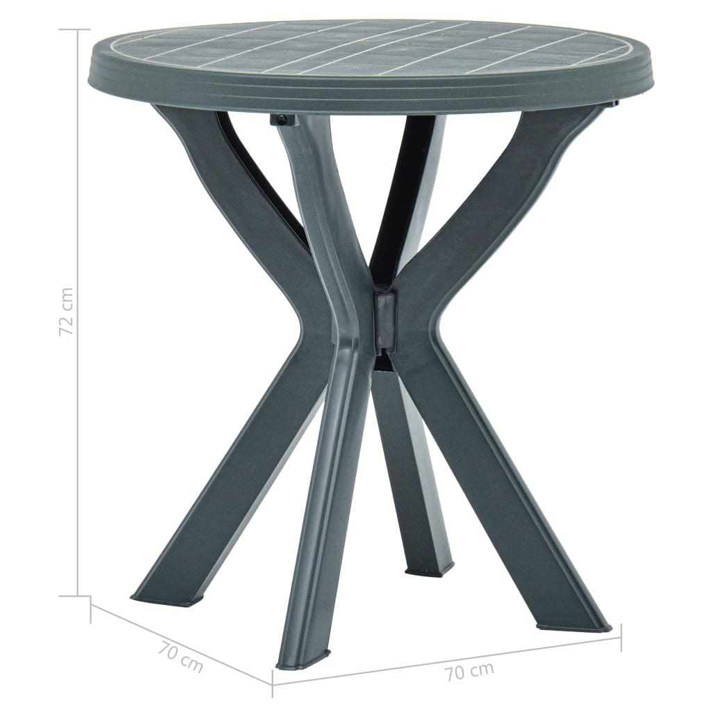 Bistrotafel Ø70 Cm Kunststof Groen