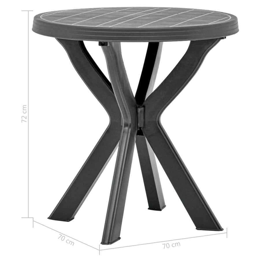 Bistrotafel Ø70 Cm Kunststof Antraciet