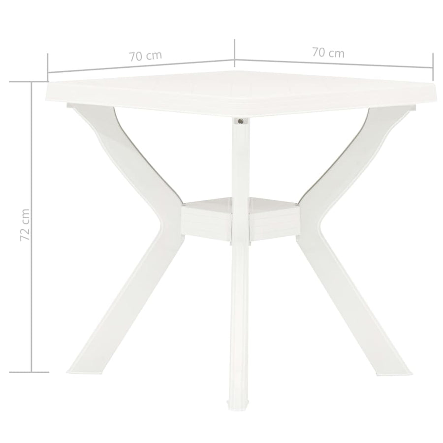 Bistrotafel 70X70X72 Cm Kunststof Wit