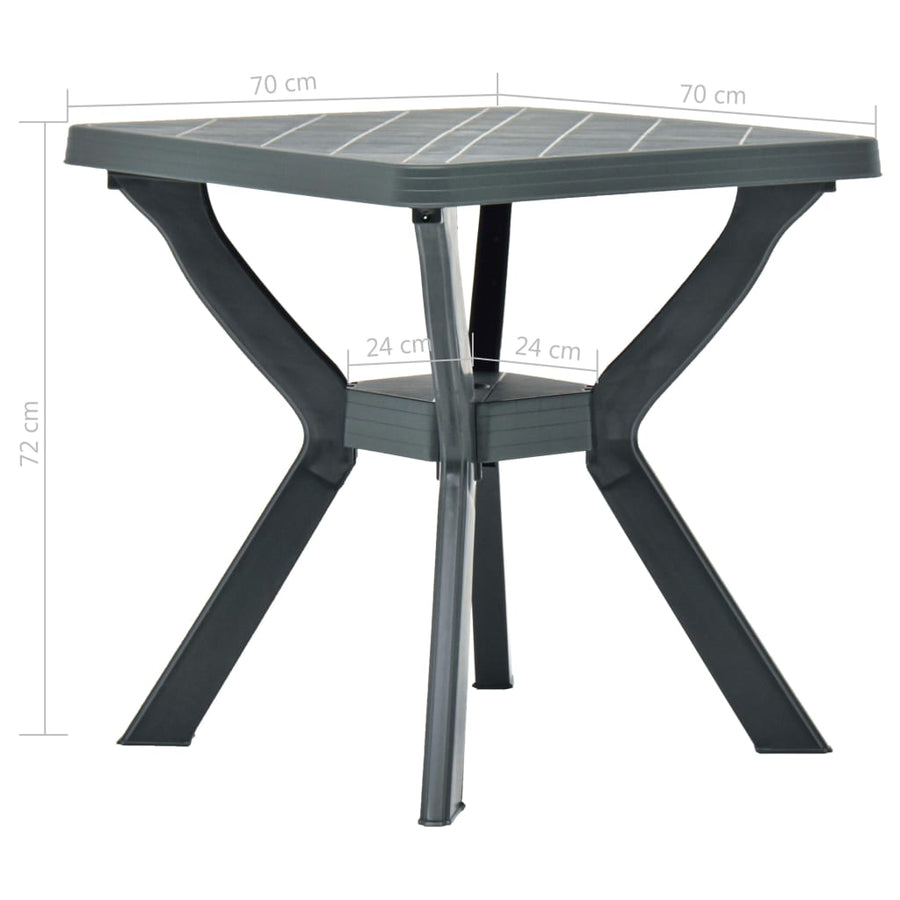 Bistrotafel 70X70X72 Cm Kunststof Groen