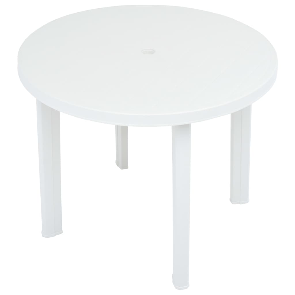 Tuintafel 89 Cm Kunststof Wit
