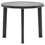 Tuintafel 89 cm kunststof antraciet