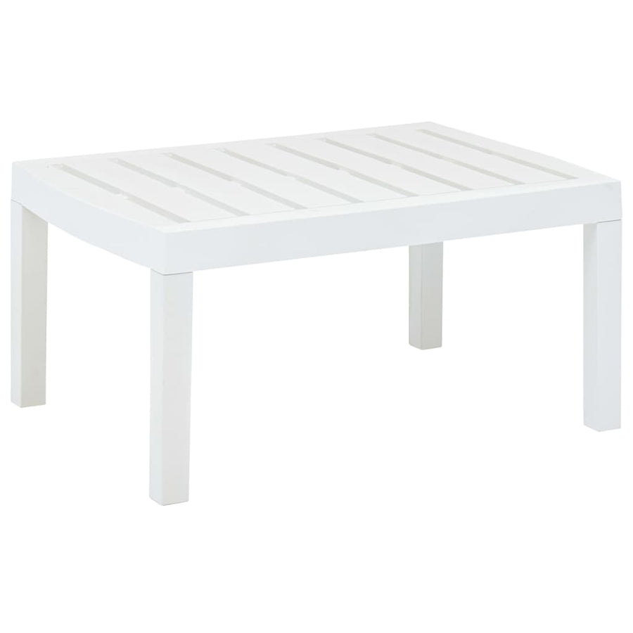 Tuintafel 78X55X38 Cm Kunststof Wit