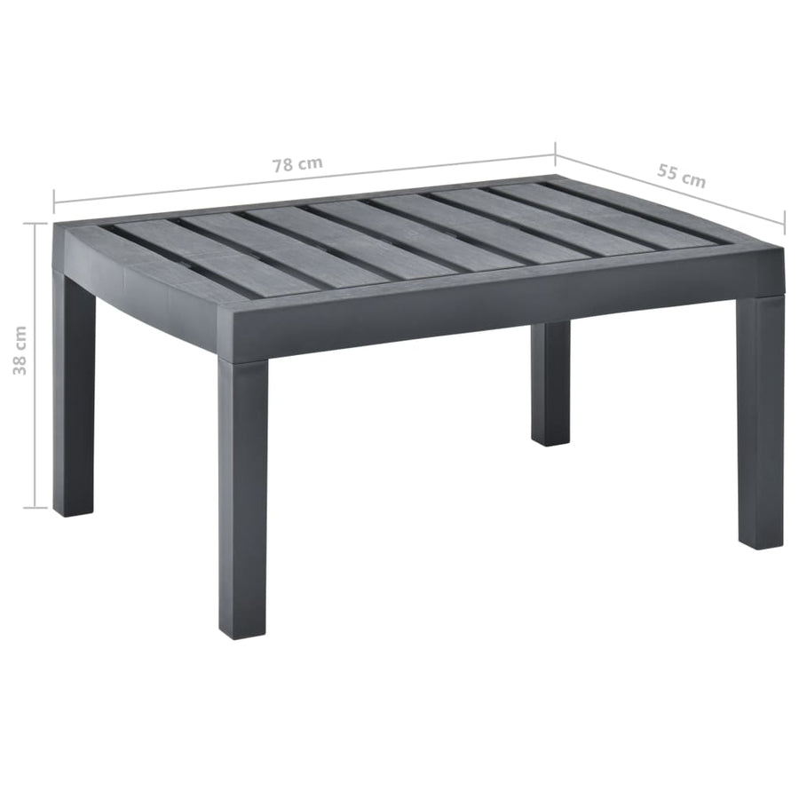 Tuintafel 78X55X38 Cm Kunststof Kleurig Antraciet