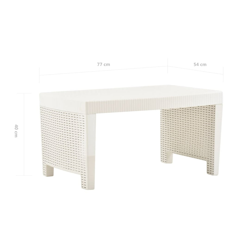 -Delige Loungeset Kunststof Wit