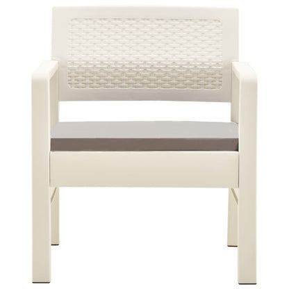 -Delige Loungeset Kunststof Wit