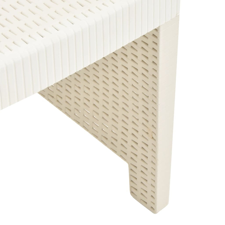 -Delige Loungeset Kunststof Wit