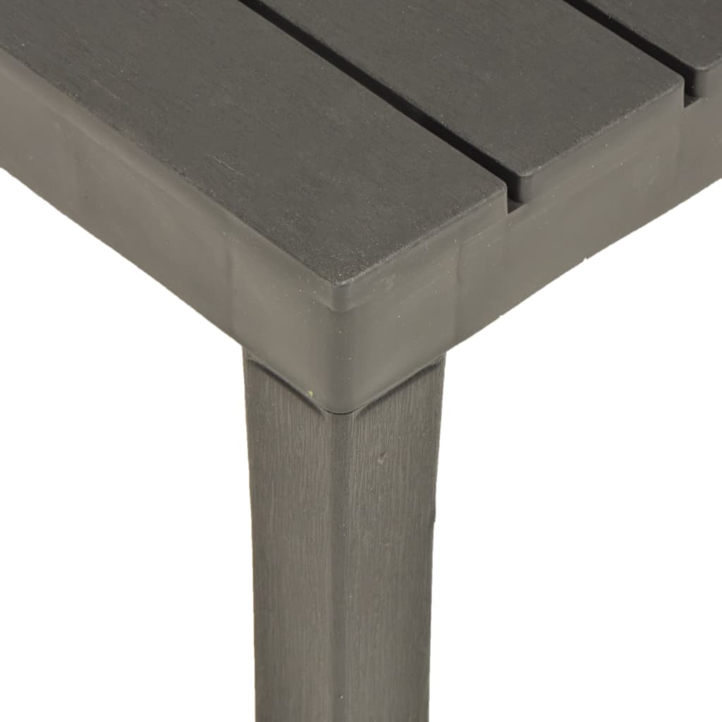 Tuintafel 78x78x31 cm kunststof antraciet