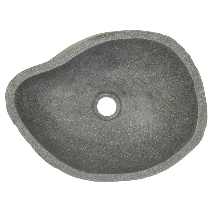 Wastafel ovaal 37-46 cm riviersteen 37-46 cm