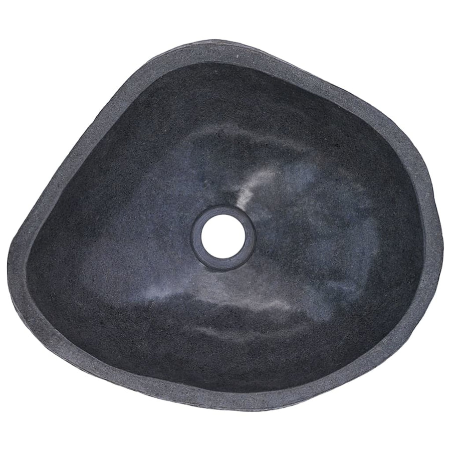 Wastafel ovaal 37-46 cm riviersteen 37-46 cm