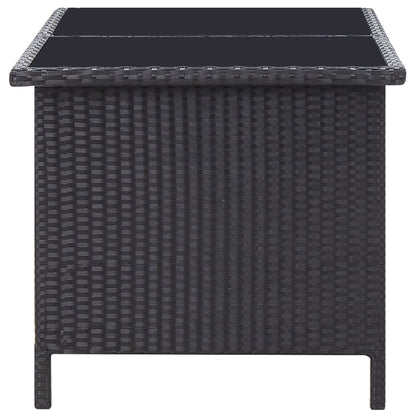 6-Delige Loungeset Met Kussens Poly Rattan Zwart