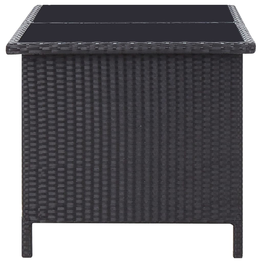 6-Delige Loungeset Met Kussens Poly Rattan Zwart