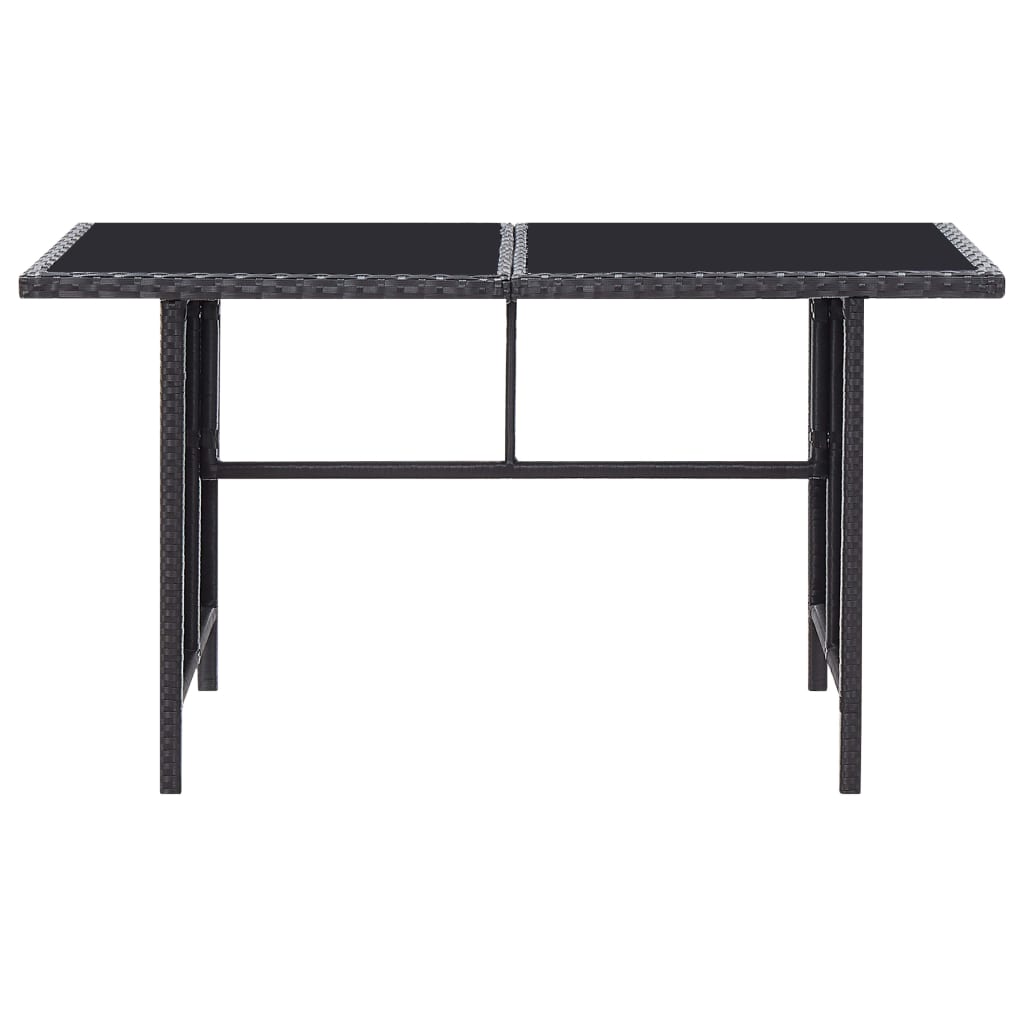 6-Delige Loungeset Met Kussens Poly Rattan Zwart