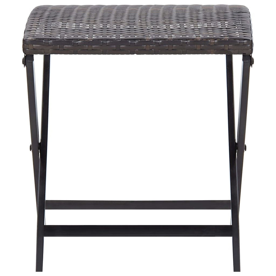 Kruk inklapbaar poly rattan Bruin