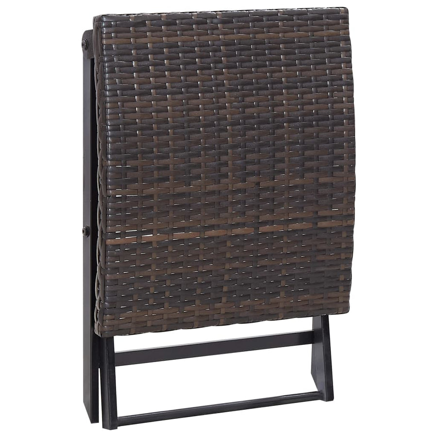 Kruk inklapbaar poly rattan Bruin