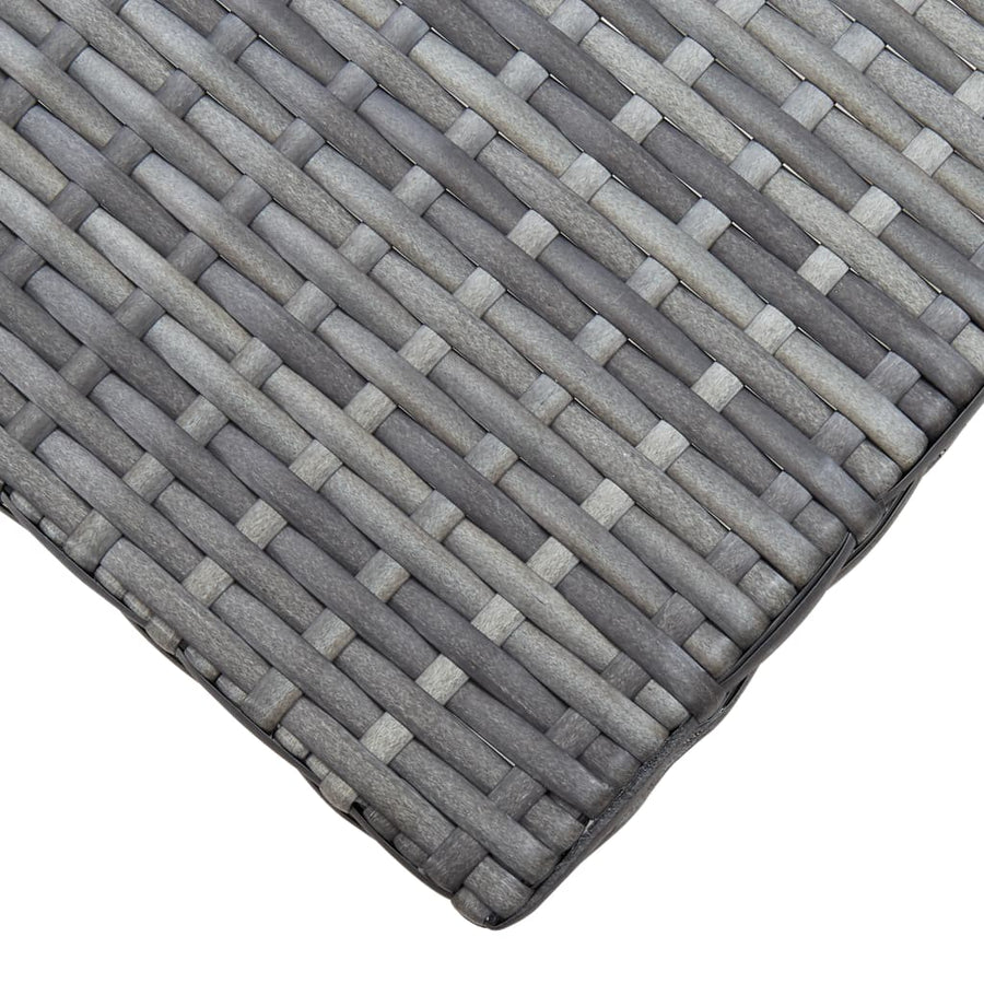 Kruk inklapbaar poly rattan Grijs