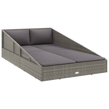 Tuinbed 110X200 Cm Poly Rattan Grijs