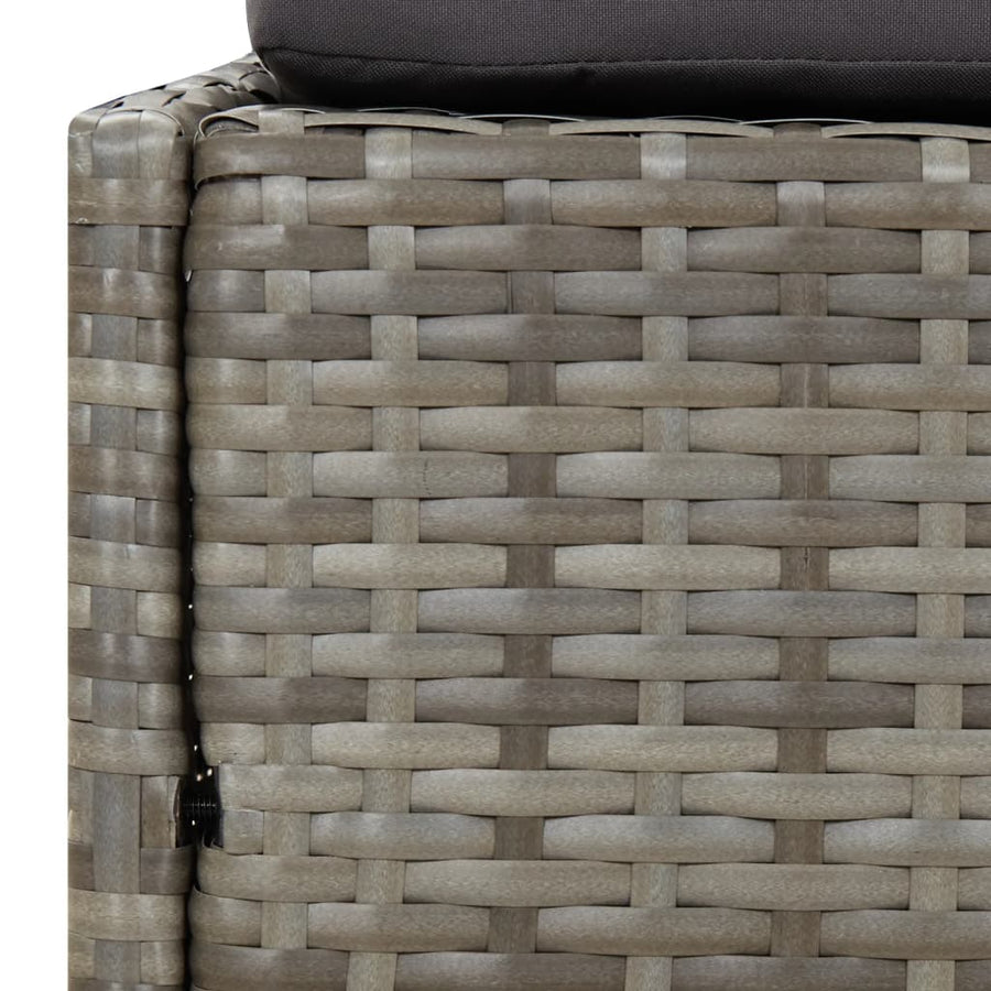 Tuinbed 110X200 Cm Poly Rattan Grijs
