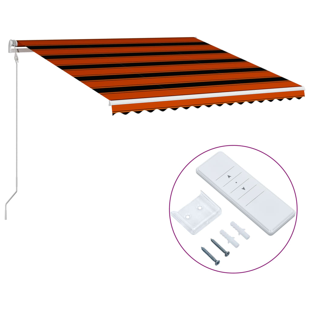 Luifel Automatisch Uittrekbaar Oranje En Bruin 400 x 300 cm Multikleur