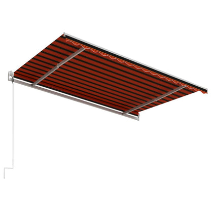 Luifel Automatisch Uittrekbaar Oranje En Bruin 400 x 300 cm Multikleur