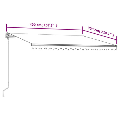 Luifel Automatisch Uittrekbaar Oranje En Bruin 400 x 300 cm Multikleur