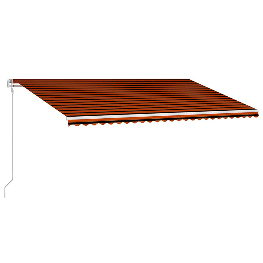 Luifel automatisch uittrekbaar 600x300 cm oranje en bruin