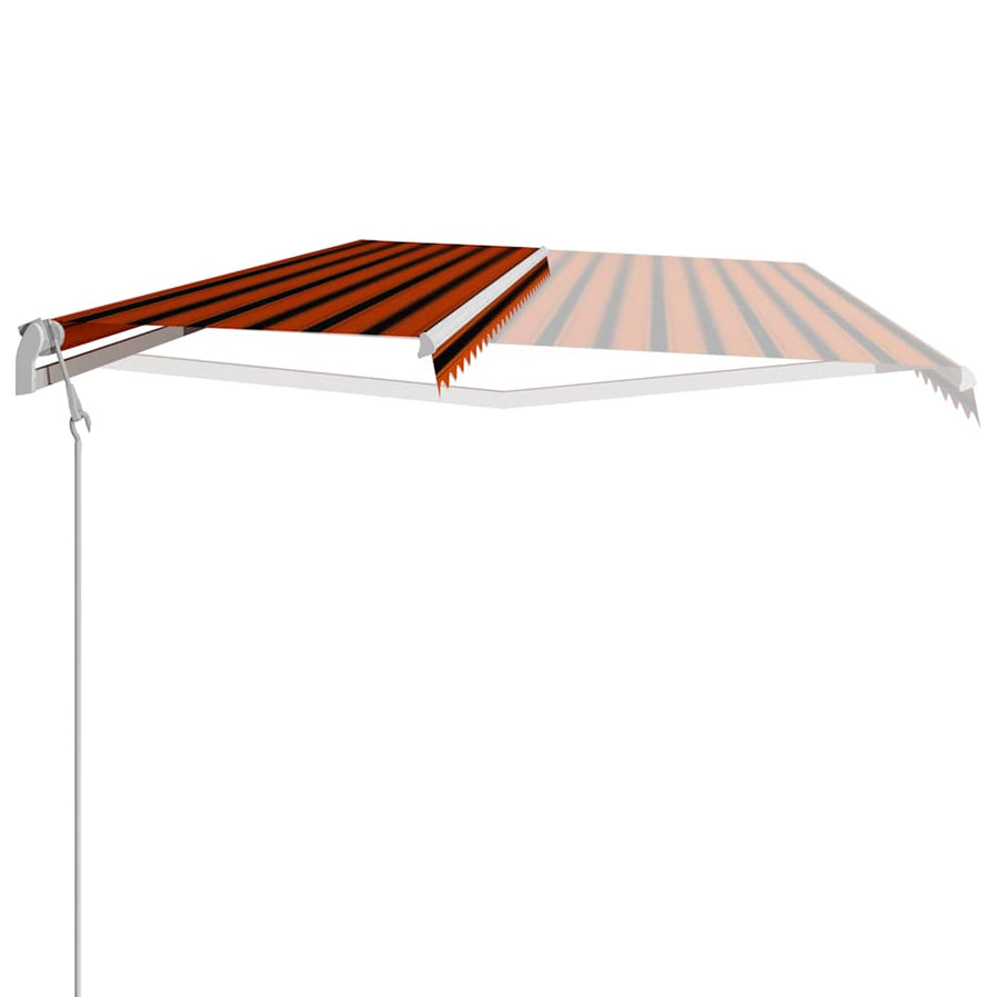 Luifel automatisch uittrekbaar 600x300 cm oranje en bruin