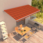 Luifel automatisch uittrekbaar 600x300 cm oranje bruin