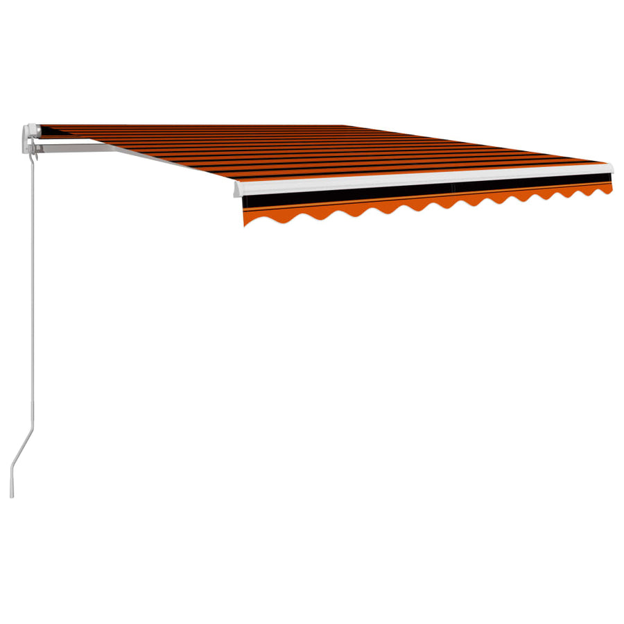 Luifel Handmatig Uittrekbaar Oranje En Bruin 350 x 250 cm Multikleur