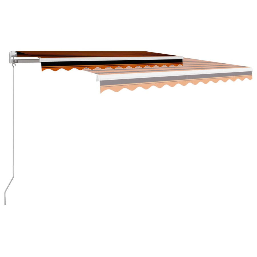 Luifel Handmatig Uittrekbaar Oranje En Bruin 350 x 250 cm Multikleur