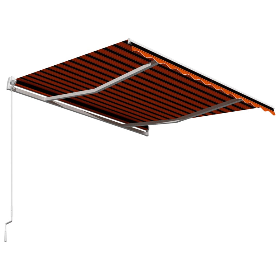 Luifel Handmatig Uittrekbaar Oranje En Bruin 350 x 250 cm Multikleur