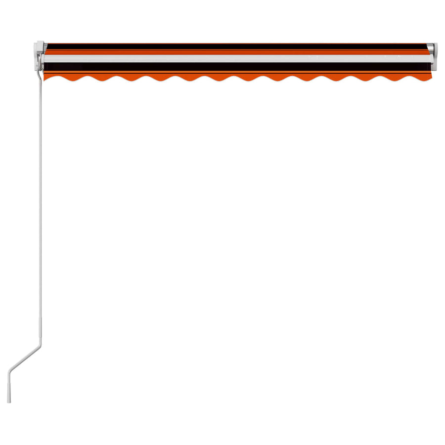 Luifel Handmatig Uittrekbaar Oranje En Bruin 350 x 250 cm Multikleur