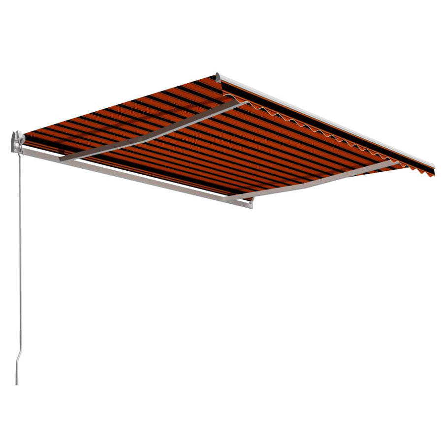 Luifel Handmatig Uittrekbaar Oranje En Bruin 400 x 300 cm Multikleur