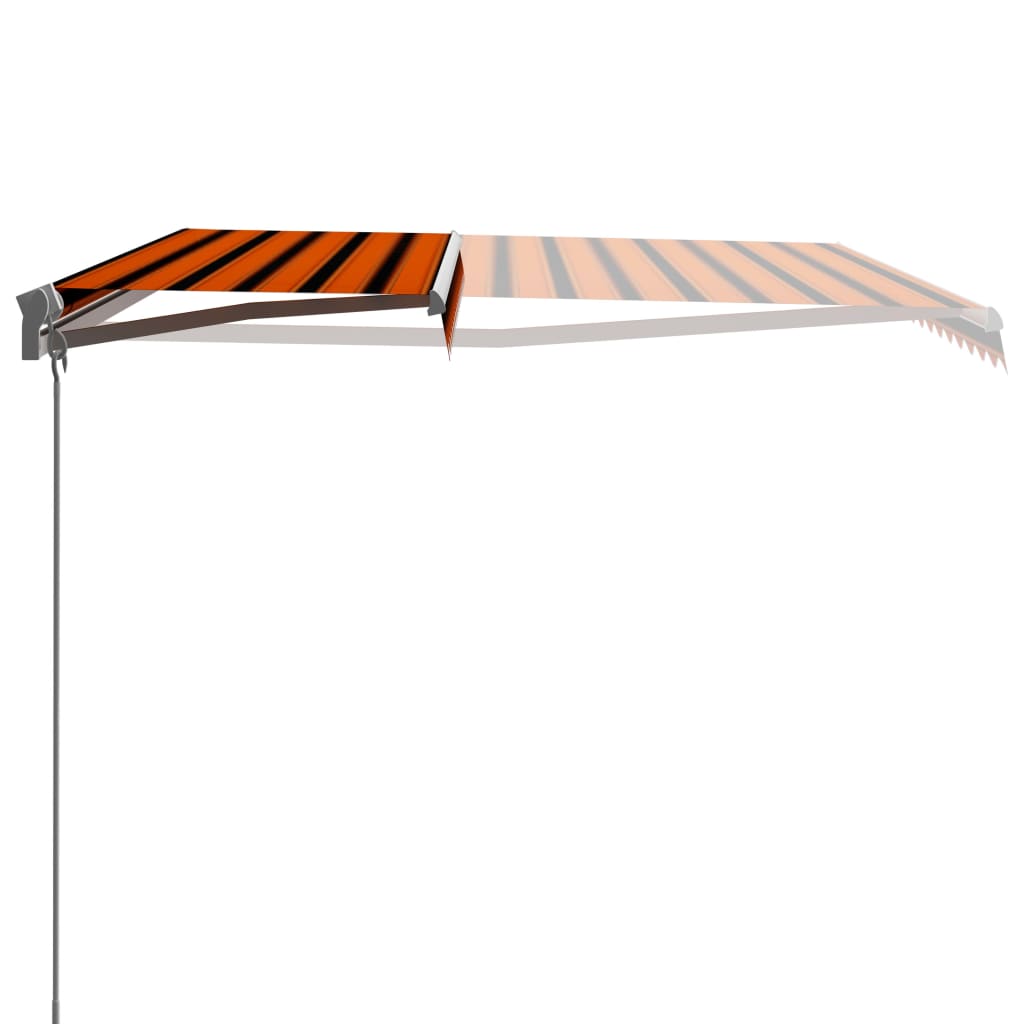 Luifel Handmatig Uittrekbaar Oranje En Bruin 400 x 300 cm Multikleur