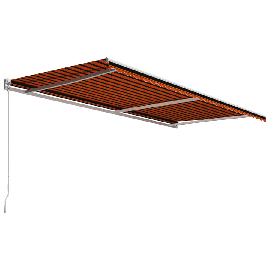 Luifel Handmatig Uittrekbaar Oranje En Bruin 600 x 300 cm Multikleur