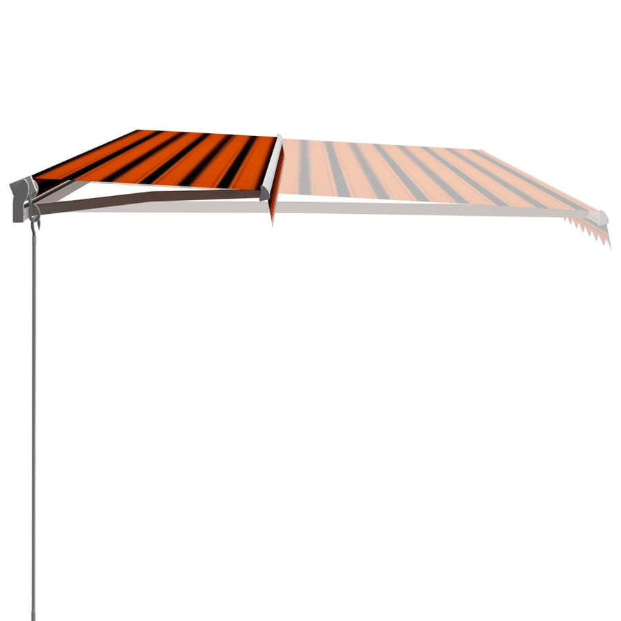 Luifel Handmatig Uittrekbaar Oranje En Bruin 600 x 300 cm Multikleur
