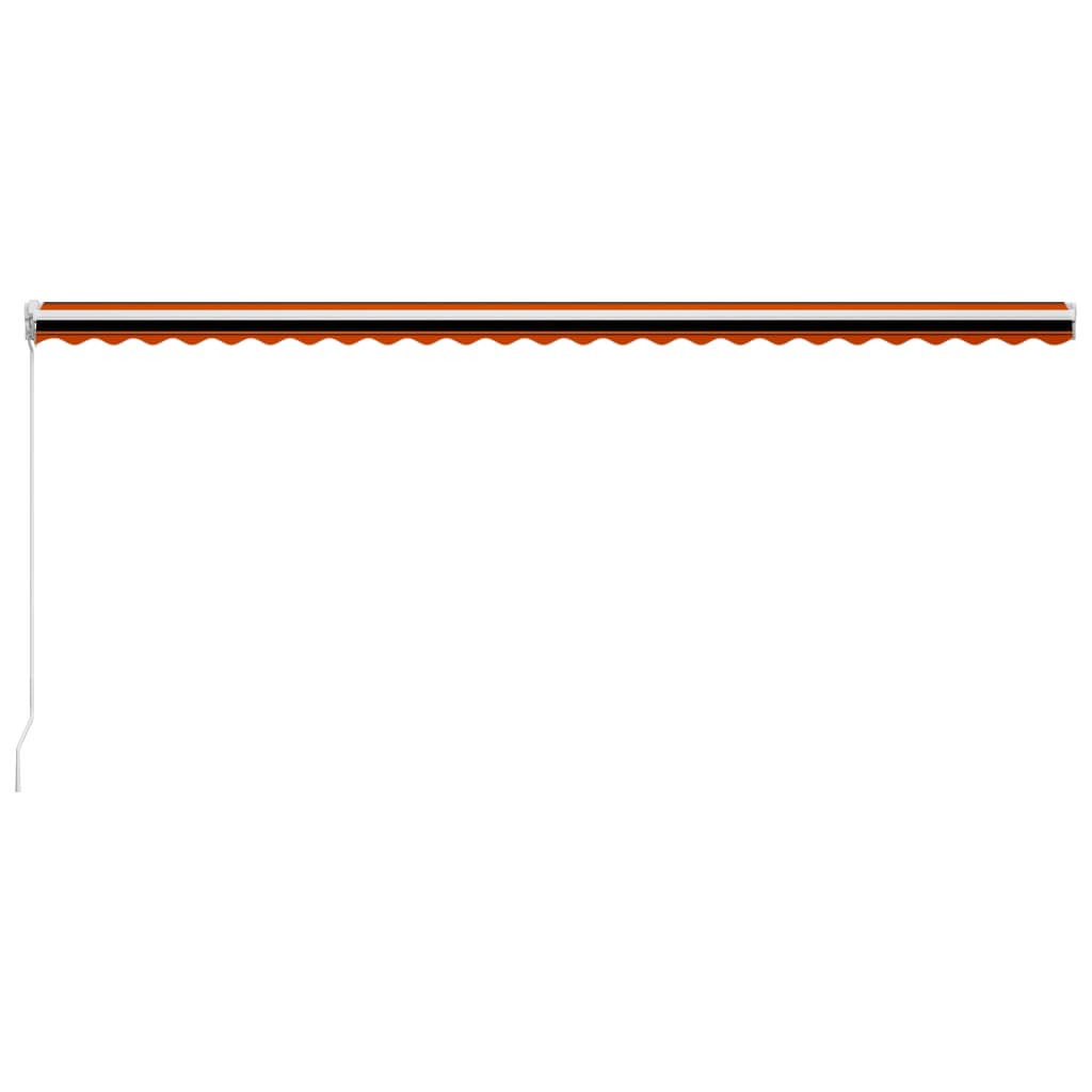 Luifel Handmatig Uittrekbaar Oranje En Bruin 600 x 300 cm Multikleur