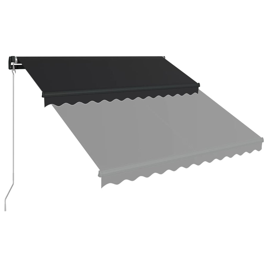 Luifel handmatig uittrekbaar 300x250 cm antraciet 300 x 250 cm Antraciet