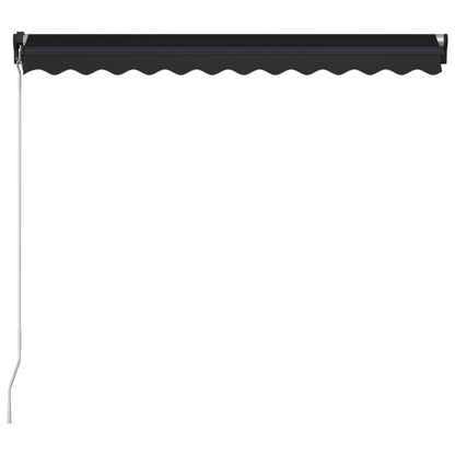Luifel Handmatig Uittrekbaar Met Led 300 x 250 cm Antraciet