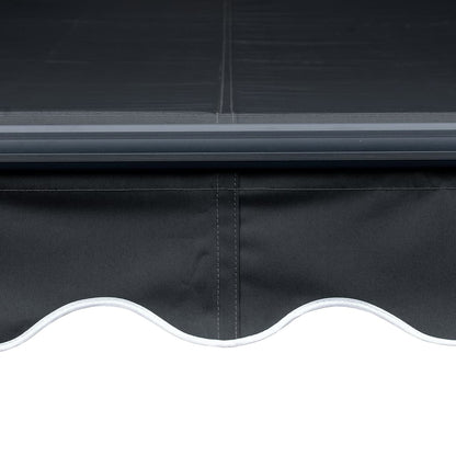 Luifel Handmatig Uittrekbaar Met Led 300 x 250 cm Antraciet