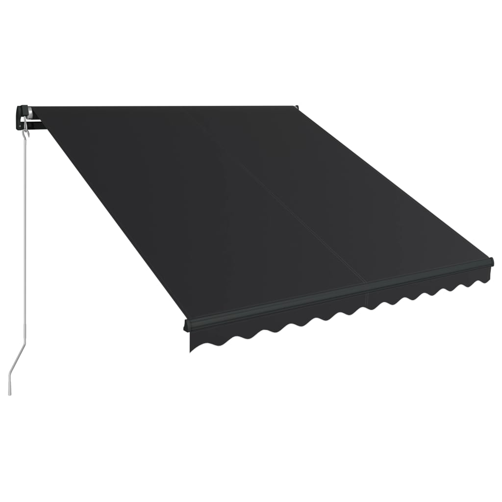 Luifel Handmatig Uittrekbaar Met Led 350 x 250 cm Antraciet