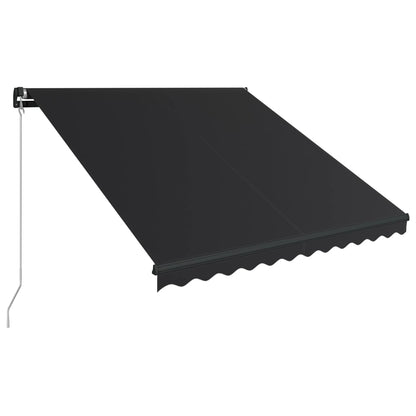 Luifel Handmatig Uittrekbaar Met Led 350 x 250 cm Antraciet