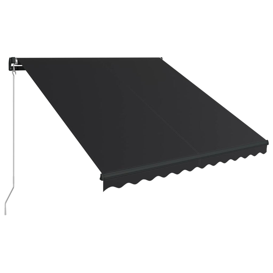 Luifel Handmatig Uittrekbaar Met Led 350 x 250 cm Antraciet