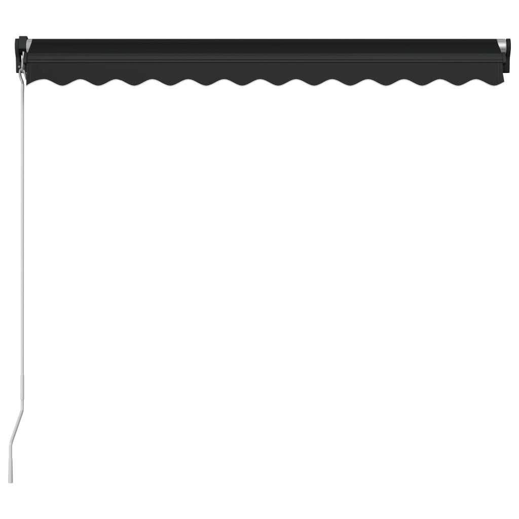 Luifel Handmatig Uittrekbaar Met Led 350 x 250 cm Antraciet
