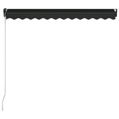 Luifel Handmatig Uittrekbaar Met Led 350 x 250 cm Antraciet