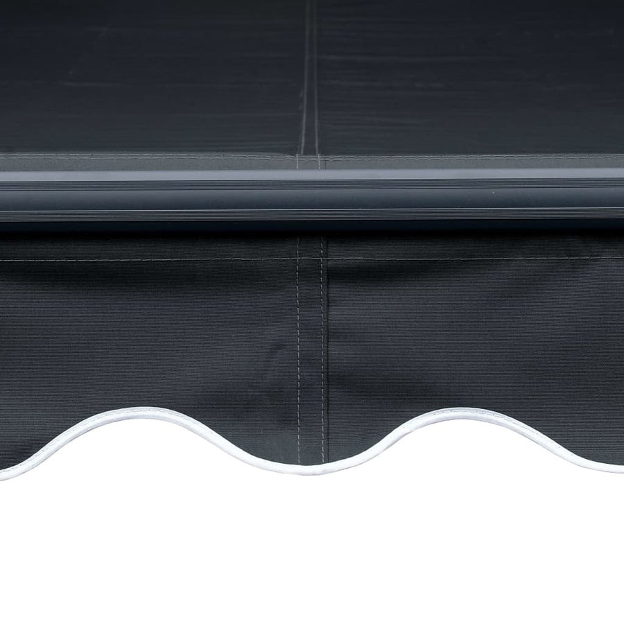 Luifel Handmatig Uittrekbaar Met Led 350 x 250 cm Antraciet