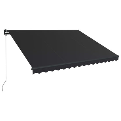 Luifel Handmatig Uittrekbaar Met Led 450 x 300 cm Antraciet